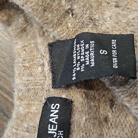 Express  lambswool  brown speckled v neck sweater small - Picture 3 of 9